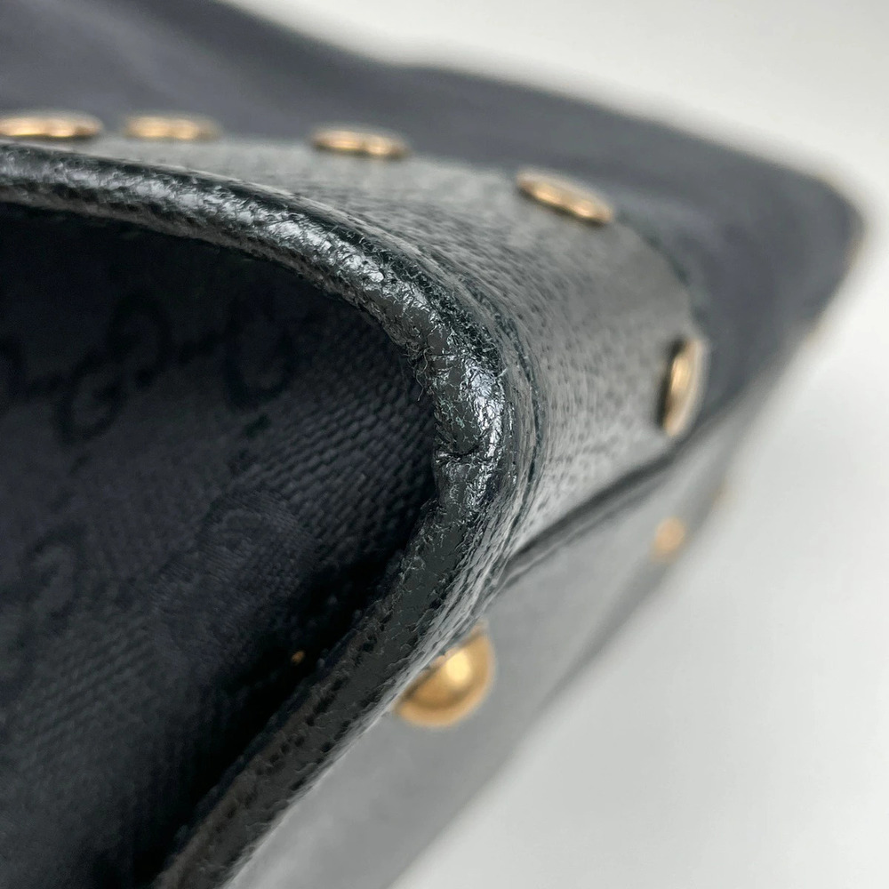 Gucci shoulder tote black bag GG canvas